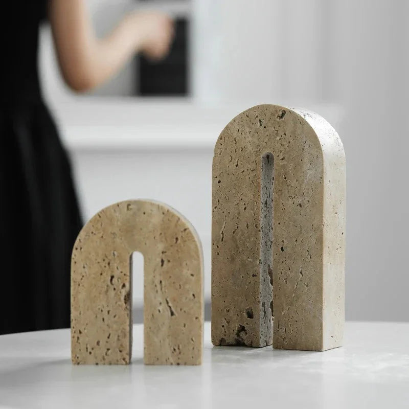 Torfona Travertine Bridge Bookend
