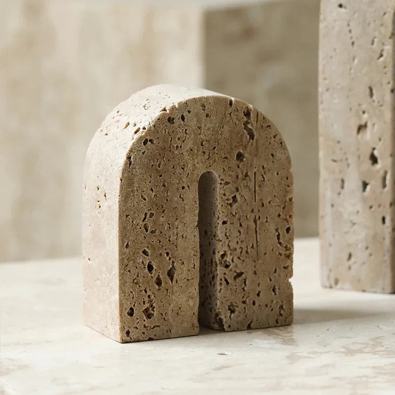 Torfona Travertine Bridge Bookend