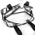 Transparent Handbag with Removable Shoulder Strap and Front Pocket, view 2