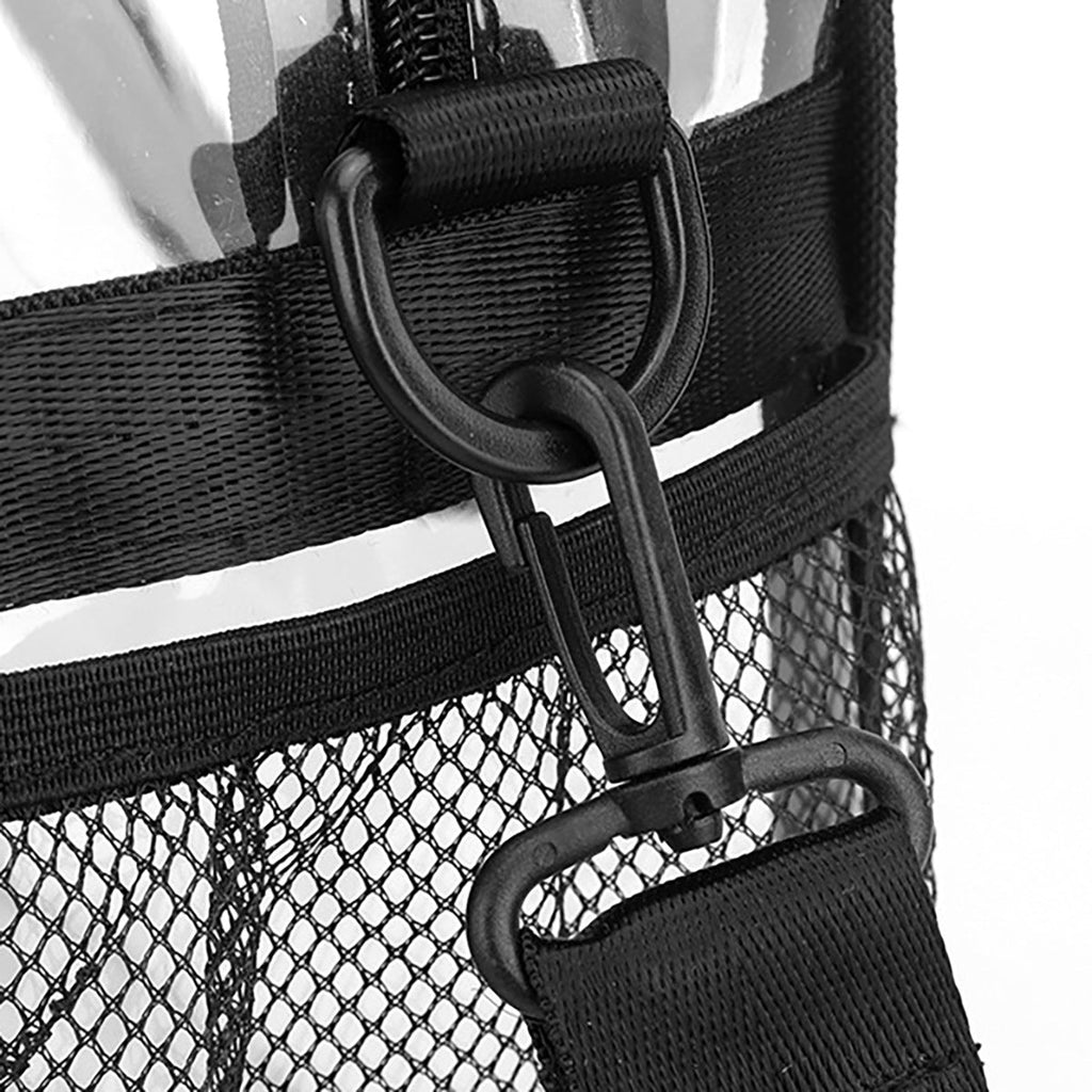 Transparent Handbag with Removable Shoulder Strap and Front Pocket, view 3