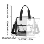 Transparent Handbag with Removable Shoulder Strap and Front Pocket, view 4
