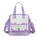 Transparent Handbag with Removable Shoulder Strap and Front Pocket, view 6