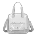 Transparent Handbag with Removable Shoulder Strap and Front Pocket, view 8