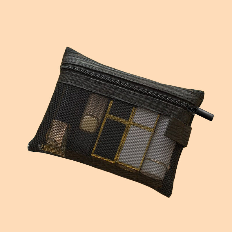 Transparent Mesh Storage Bags with Zipper for Travel and Everyday Organization, view 12