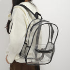 Transparent PVC Backpack with Zippered Pocket and Adjustable Padded Straps, view 2
