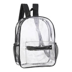Transparent PVC Backpack with Zippered Pocket and Adjustable Padded Straps, view 4