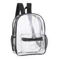 Transparent PVC Backpack with Zippered Pocket and Adjustable Padded Straps, view 5