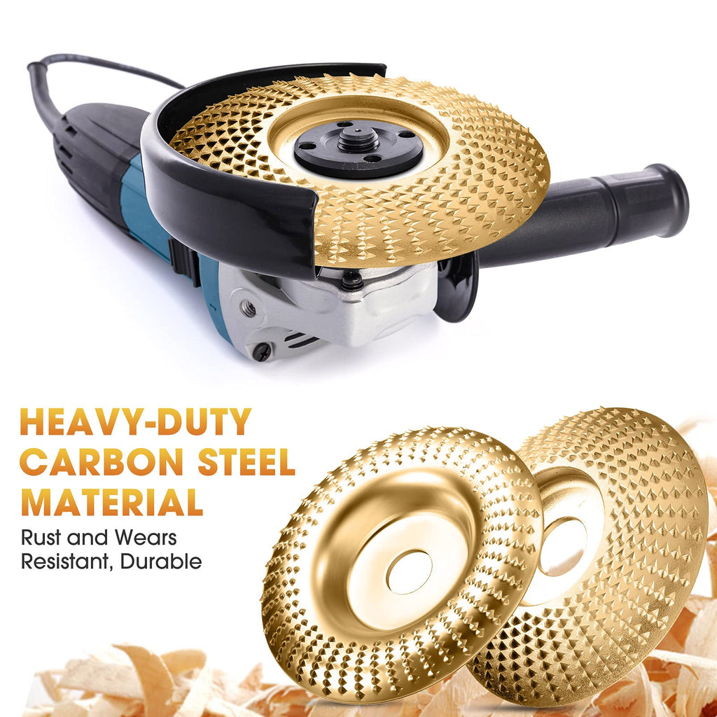 Tungsten Carbide Angle Grinder Wood Carving Disc Set, 100 mm