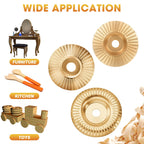 Tungsten Carbide Angle Grinder Wood Carving Disc Set, 100 mm