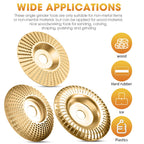 Tungsten Carbide Angle Grinder Wood Carving Disc Set, 100 mm