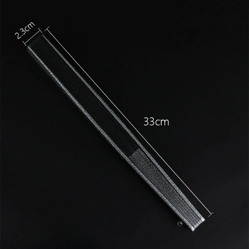 Tungsten Steel Alloy Folding Hand Fan with Silk Cloth Cover, view 4