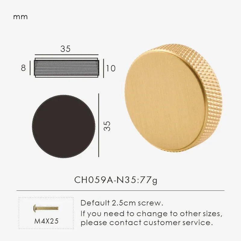 Ulvren Brass Cabinet Knob