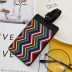 Unisex Geometric Plastic Luggage Tag with Attachment Loop and Info Field, view 13
