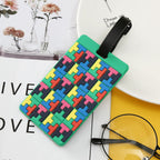 Unisex Geometric Plastic Luggage Tag with Attachment Loop and Info Field, view 15