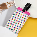 Unisex Geometric Plastic Luggage Tag with Attachment Loop and Info Field, view 16