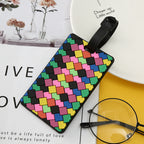 Unisex Geometric Plastic Luggage Tag with Attachment Loop and Info Field, view 17