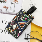 Unisex Geometric Plastic Luggage Tag with Attachment Loop and Info Field, view 21