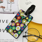 Unisex Geometric Plastic Luggage Tag with Attachment Loop and Info Field, view 23