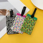 Unisex Geometric Plastic Luggage Tag with Attachment Loop and Info Field, view 6