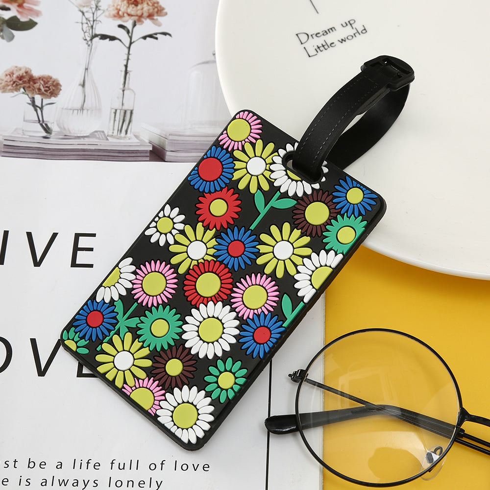 Unisex Geometric Plastic Luggage Tag with Attachment Loop and Info Field, view 7