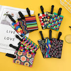 Unisex Geometric Plastic Luggage Tag with Attachment Loop and Info Field