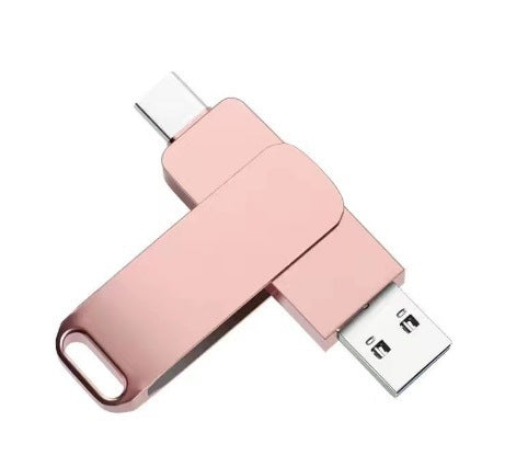 USB Flash Drive with USB-A and USB-C Connectors for Data Storage, view 4