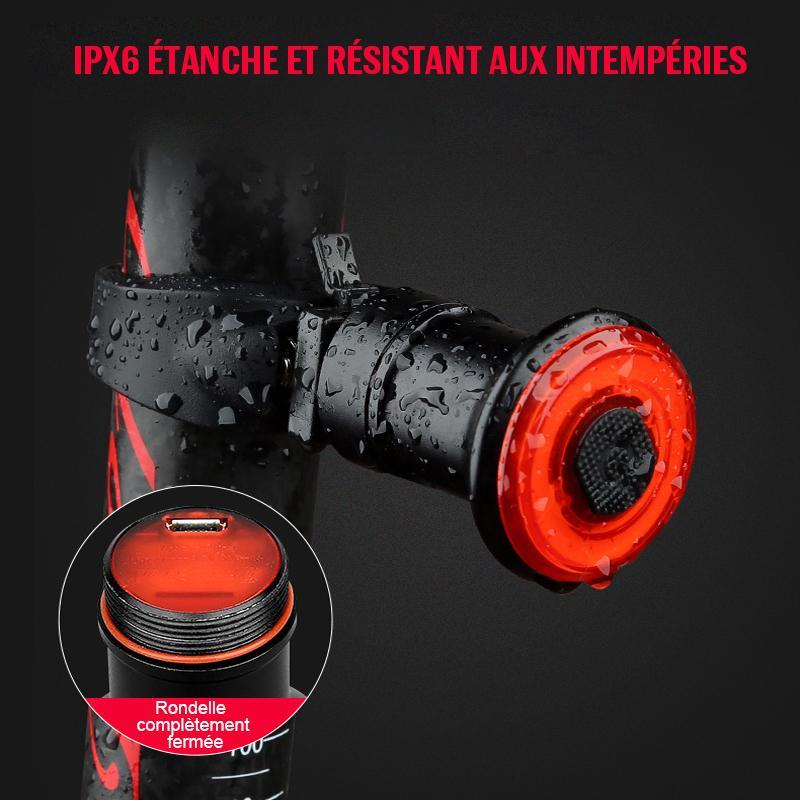 USB Rechargeable Bike Tail Light with Brake Sensor, 6061 Aluminum, view 4
