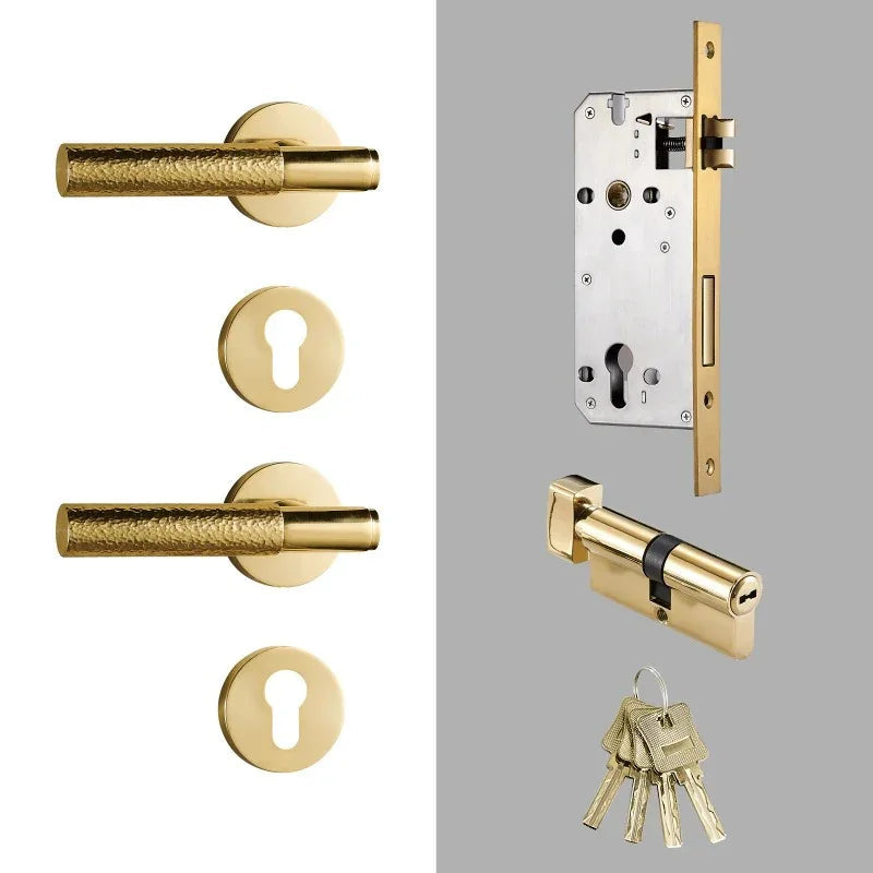 Valteda Brass Door Lock Set