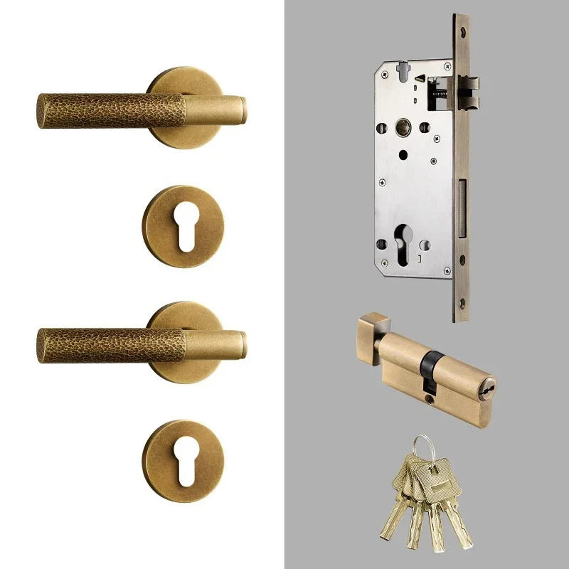 Valteda Brass Door Lock Set
