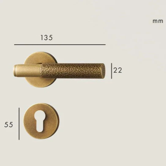 Valteda Brass Door Lock Set