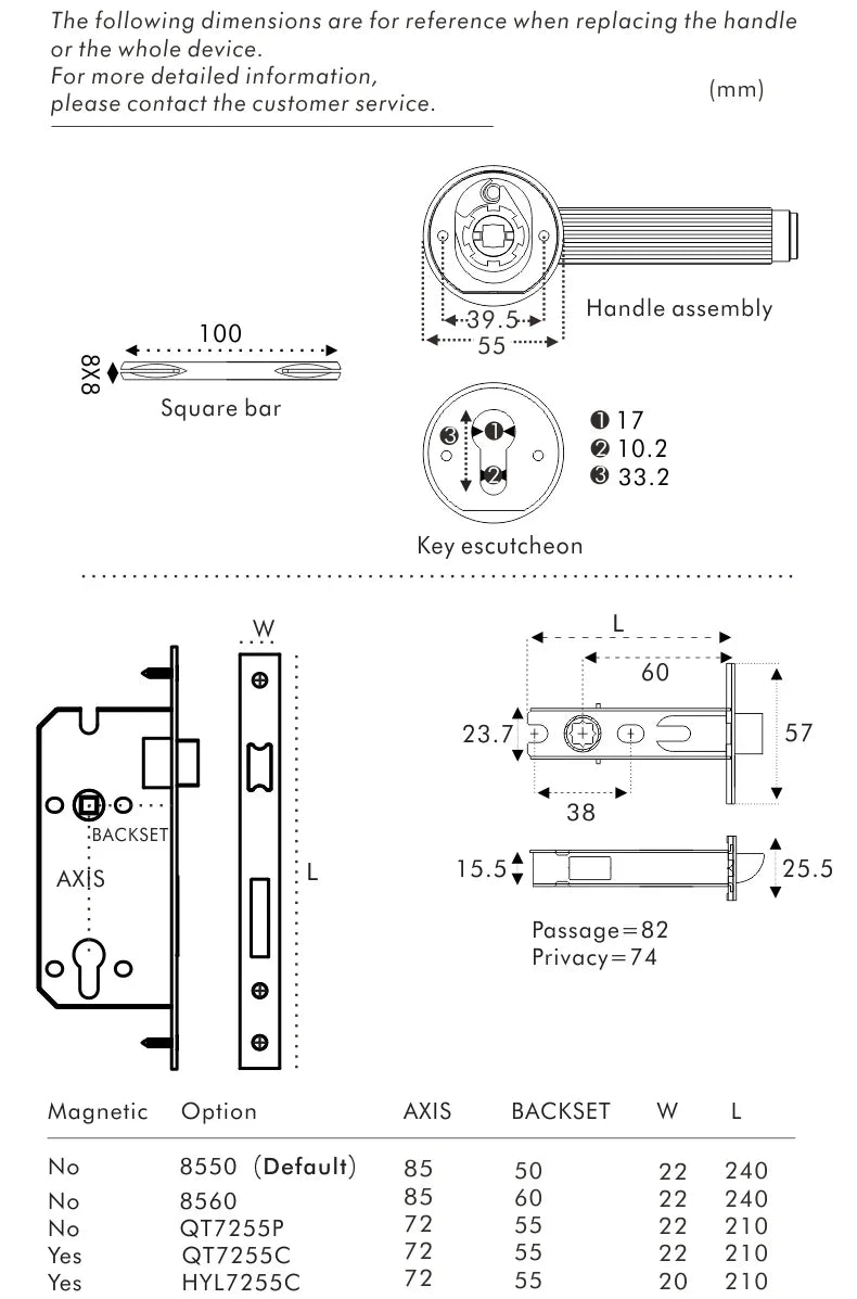 Valteda Brass Door Lock Set