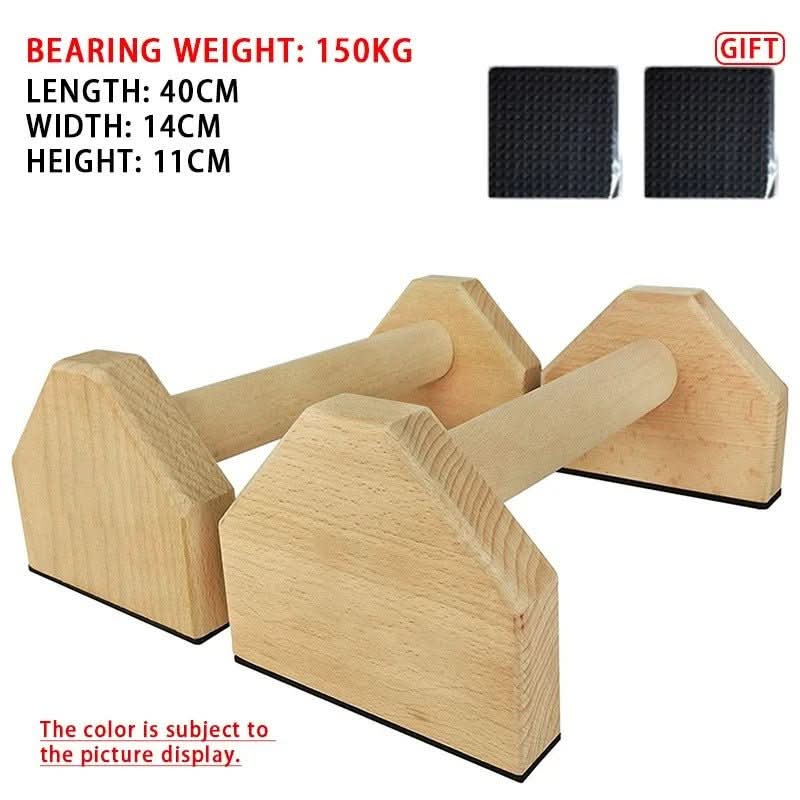 Wooden Push-Up Bars for Calisthenics Training, 9.8–19.7 in
