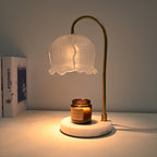 Vintage-Glass-Bell-Shade Marble-Base Table Lamp | Thrascher