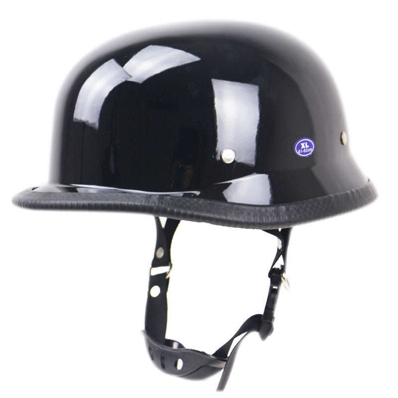 Vintage Half-Helmet Motorcycle Headgear, Adjustable Straps and Padded Interior, view 9