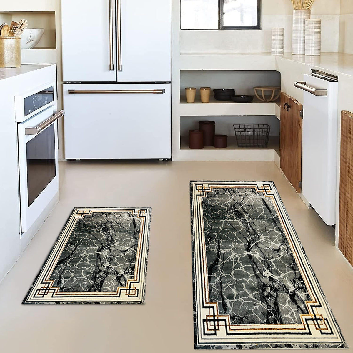 Vintage-Inspired Kitchen Mat Set | Thrascher