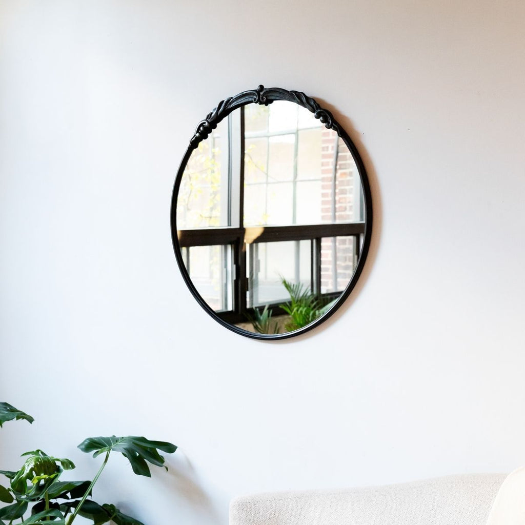 Vintage Inspired Round Wall Mirror | Thrascher