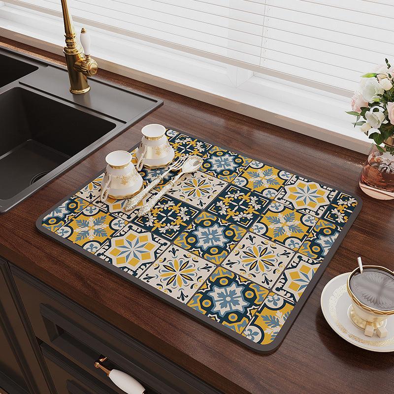 Vintage Mosaic Kitchen Counter Mat | Thrascher