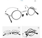 Compact Folding Reading Glasses with Metal Frame, +1 to +4 Strength