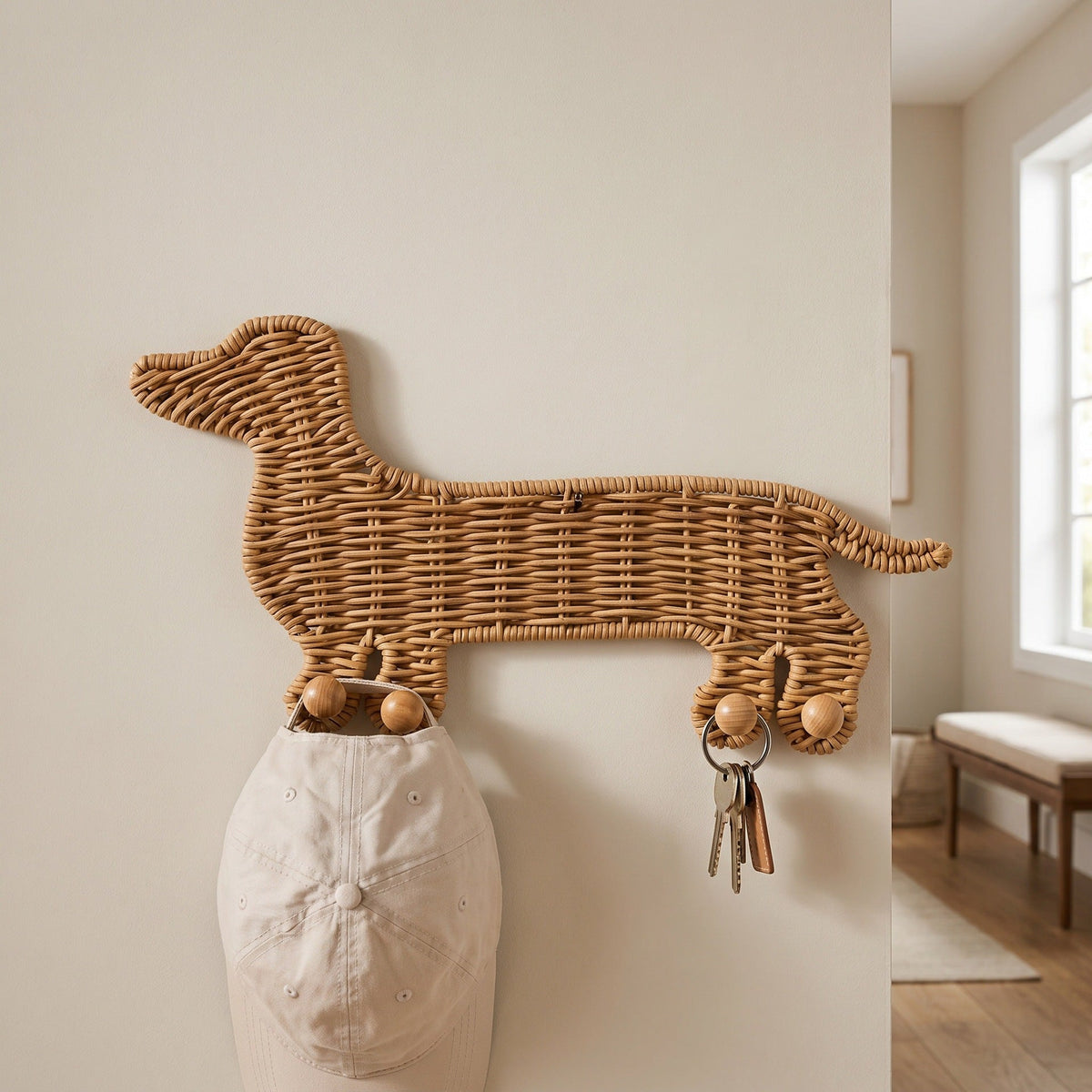 Wall Hook Woven Natural Fiber | Thrascher