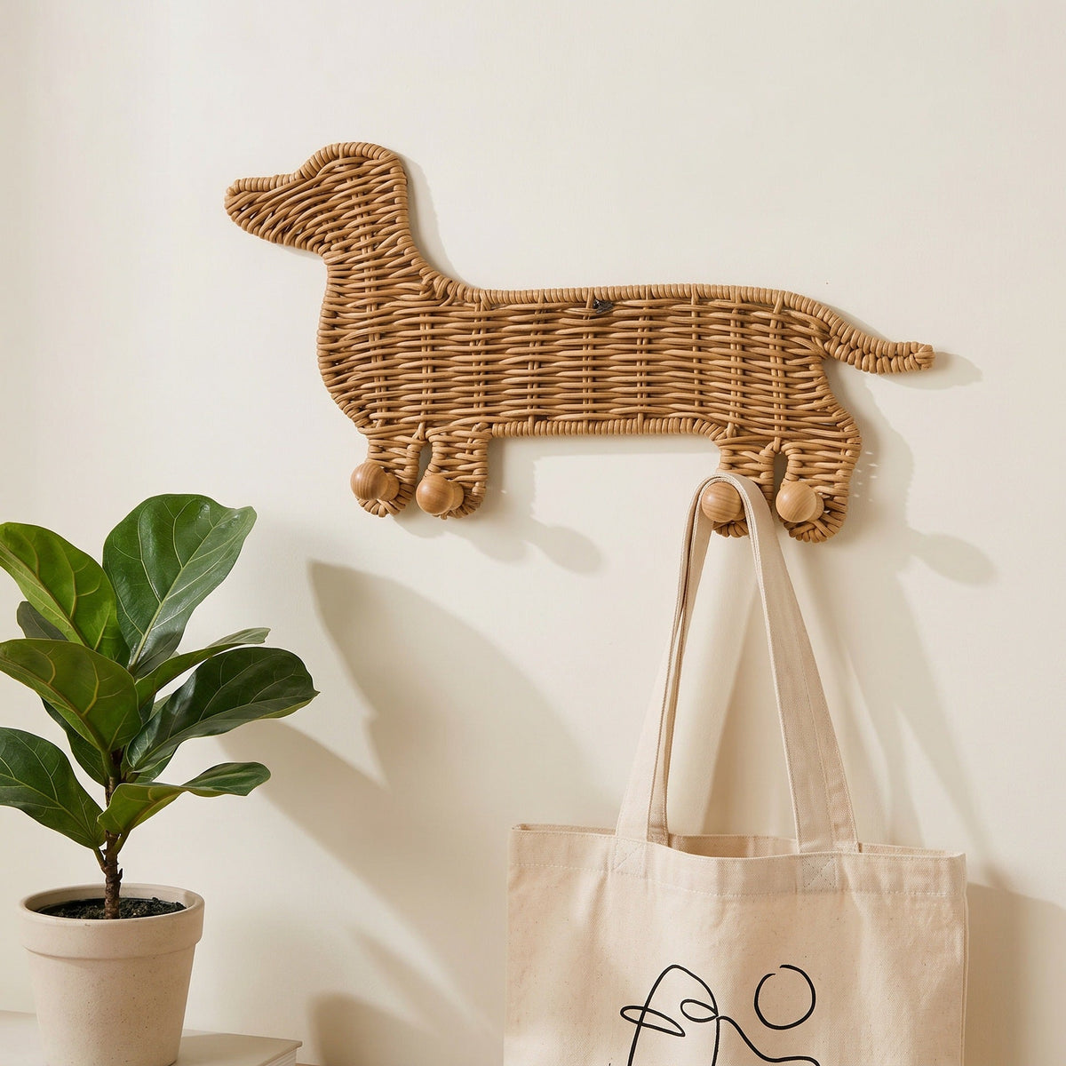 Wall Hook Woven Natural Fiber | Thrascher