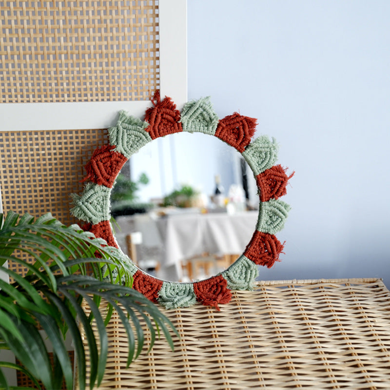 Wall Mirror with Decorative Macrame Frame | Thrascher