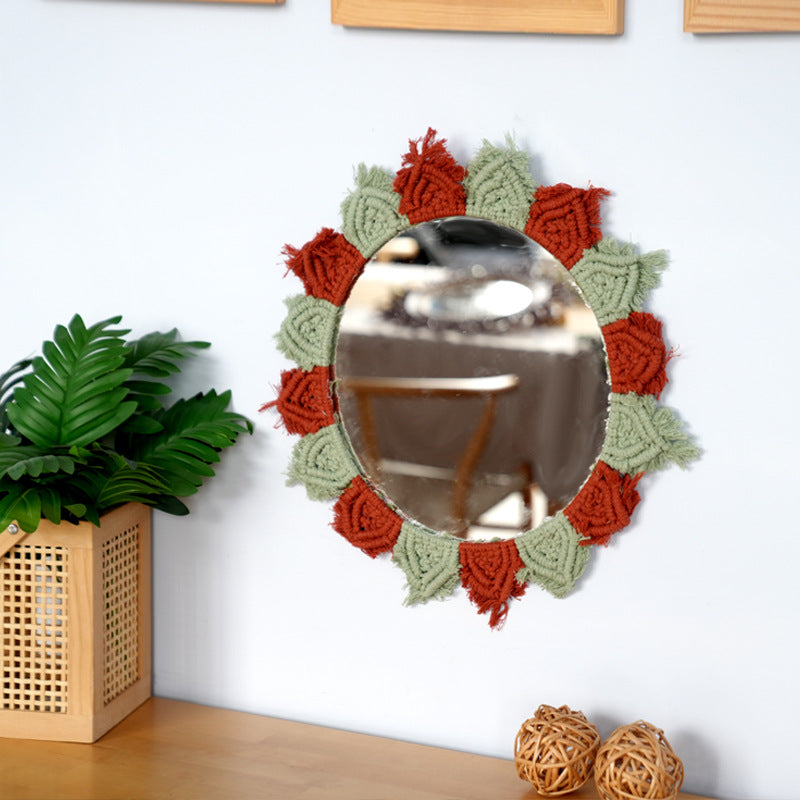 Wall Mirror with Decorative Macrame Frame | Thrascher