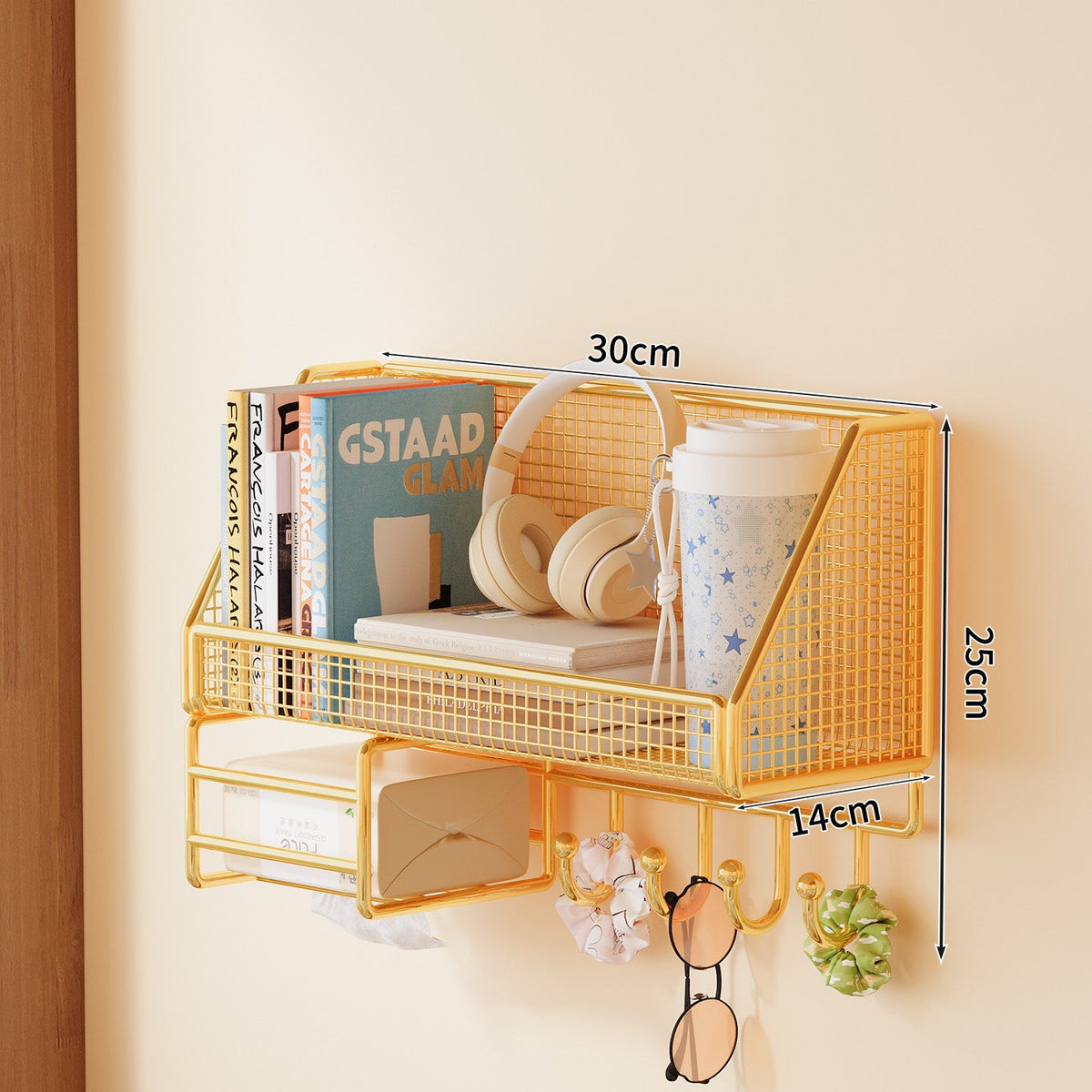 Wall-Mounted Mesh Storage Shelf | Thrascher