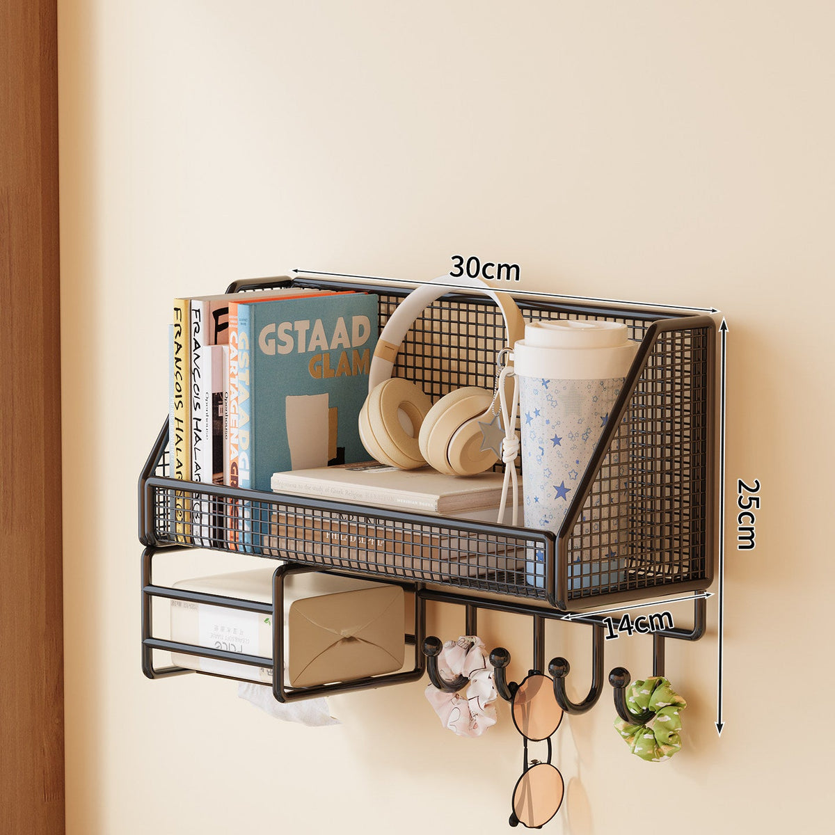 Wall-Mounted Mesh Storage Shelf | Thrascher