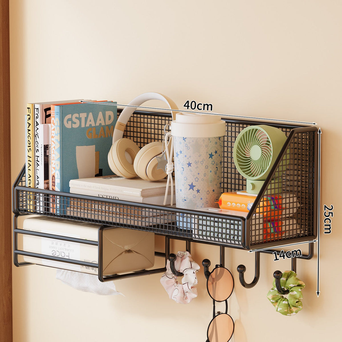 Wall-Mounted Mesh Storage Shelf | Thrascher
