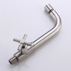 Wall-Mounted Stainless Steel Bathroom Faucet with Swivel Spout, 15 cm, view 10
