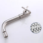 Wall-Mounted Stainless Steel Bathroom Faucet with Swivel Spout, 15 cm, view 12