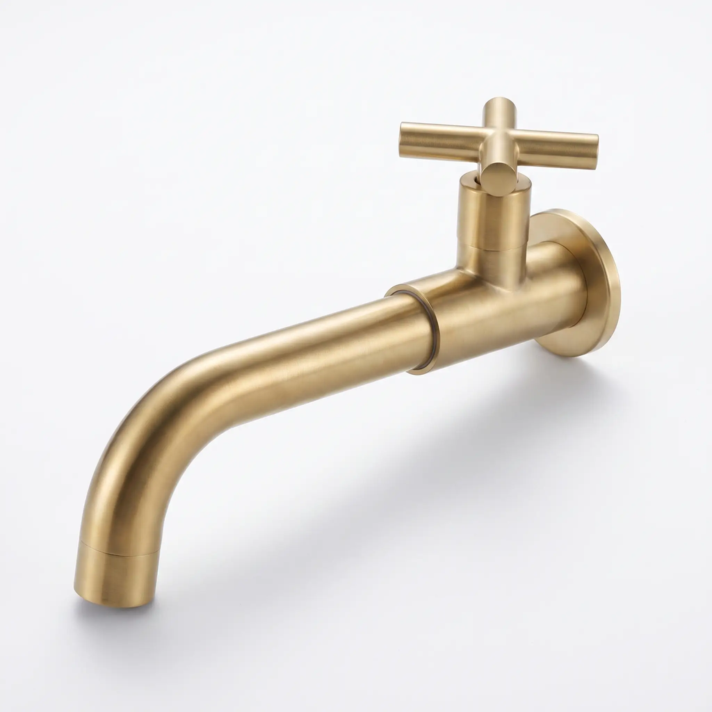 Wall-Mounted Stainless Steel Bathroom Faucet with Swivel Spout, 15 cm, view 14