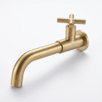 Wall-Mounted Stainless Steel Bathroom Faucet with Swivel Spout, 15 cm, view 14