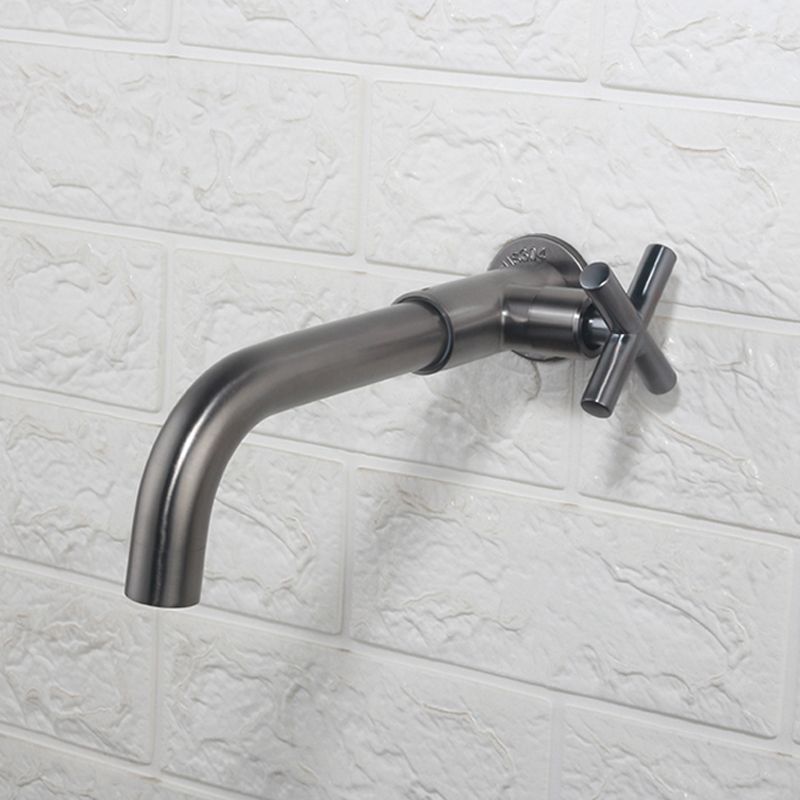 Wall-Mounted Stainless Steel Bathroom Faucet with Swivel Spout, 15 cm, view 22